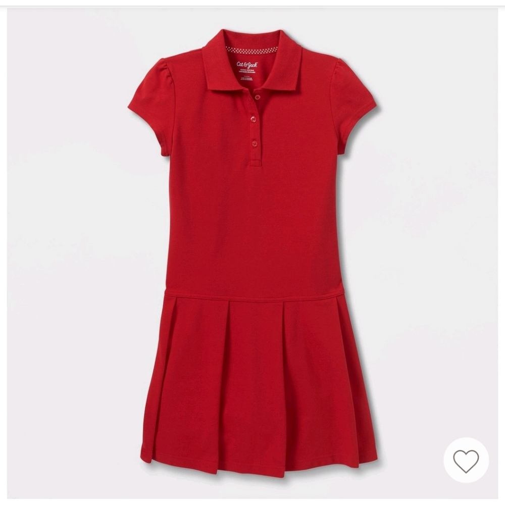 Cat & Jack for Target Girls Red pleated tennis uniform dress, XS(4-5)